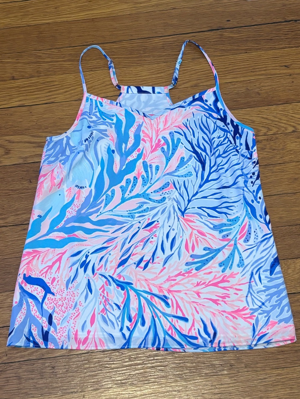 Lilly Pulitzer Dusk Top Crew Blue Kaleidoscope Tint Tank XXS
